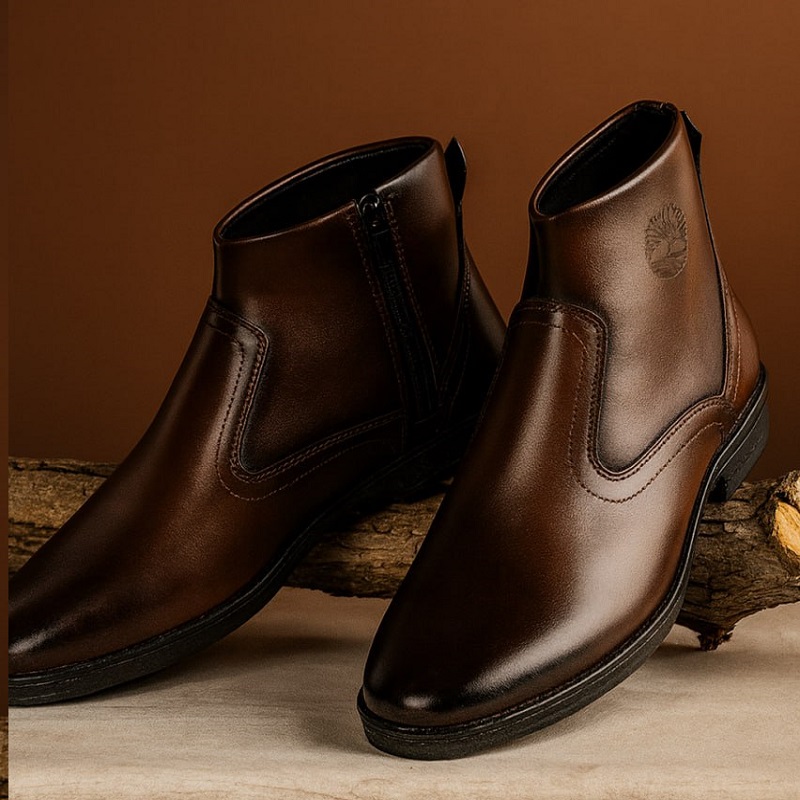 نیم بوت مردانه قهوه ای مدل Rad